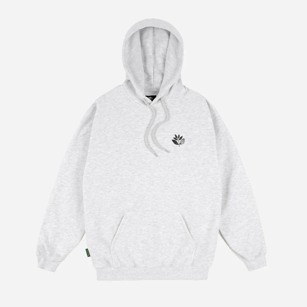 MAGENTA - FINGERPRINT PLANT HOODIE - ASH – Image 3