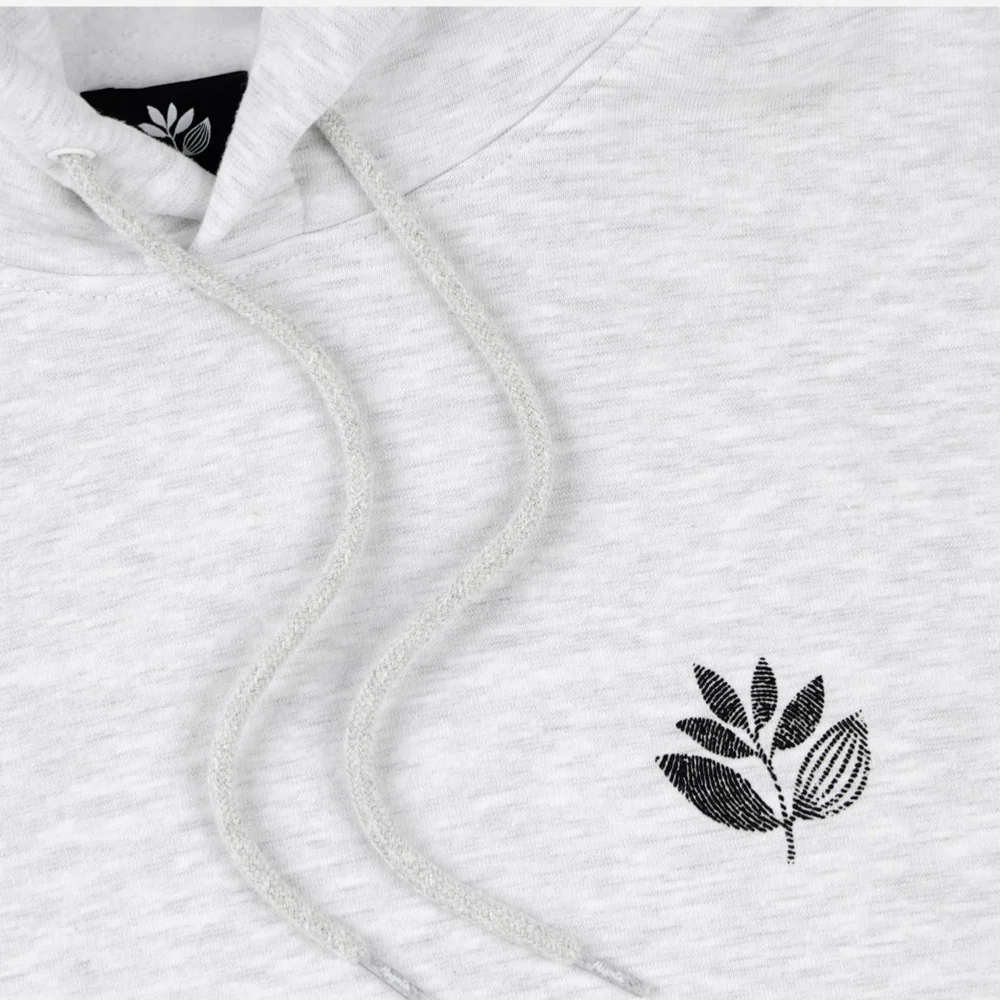 MAGENTA - FINGERPRINT PLANT HOODIE - ASH – Image 4