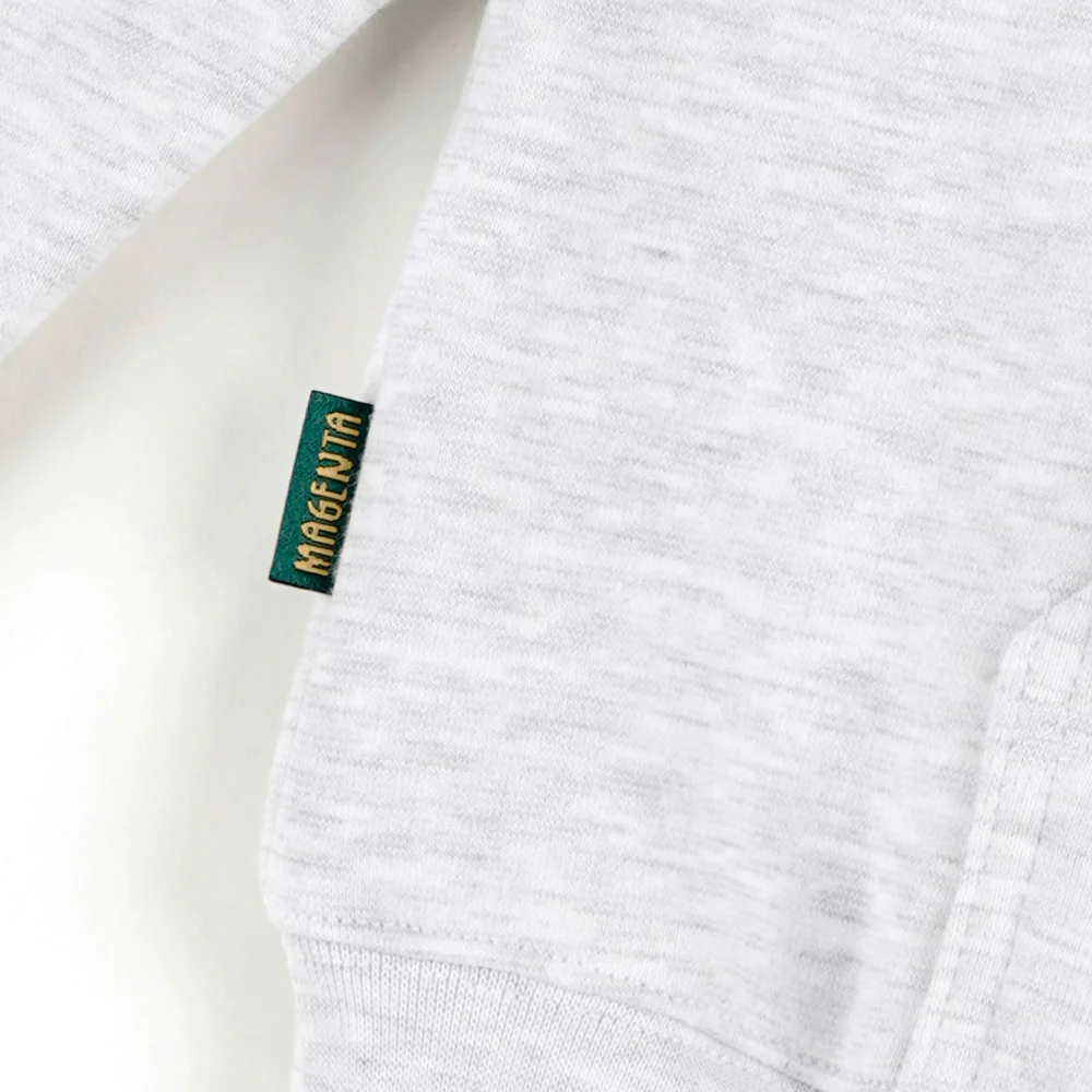 MAGENTA - FINGERPRINT PLANT HOODIE - ASH – Image 5