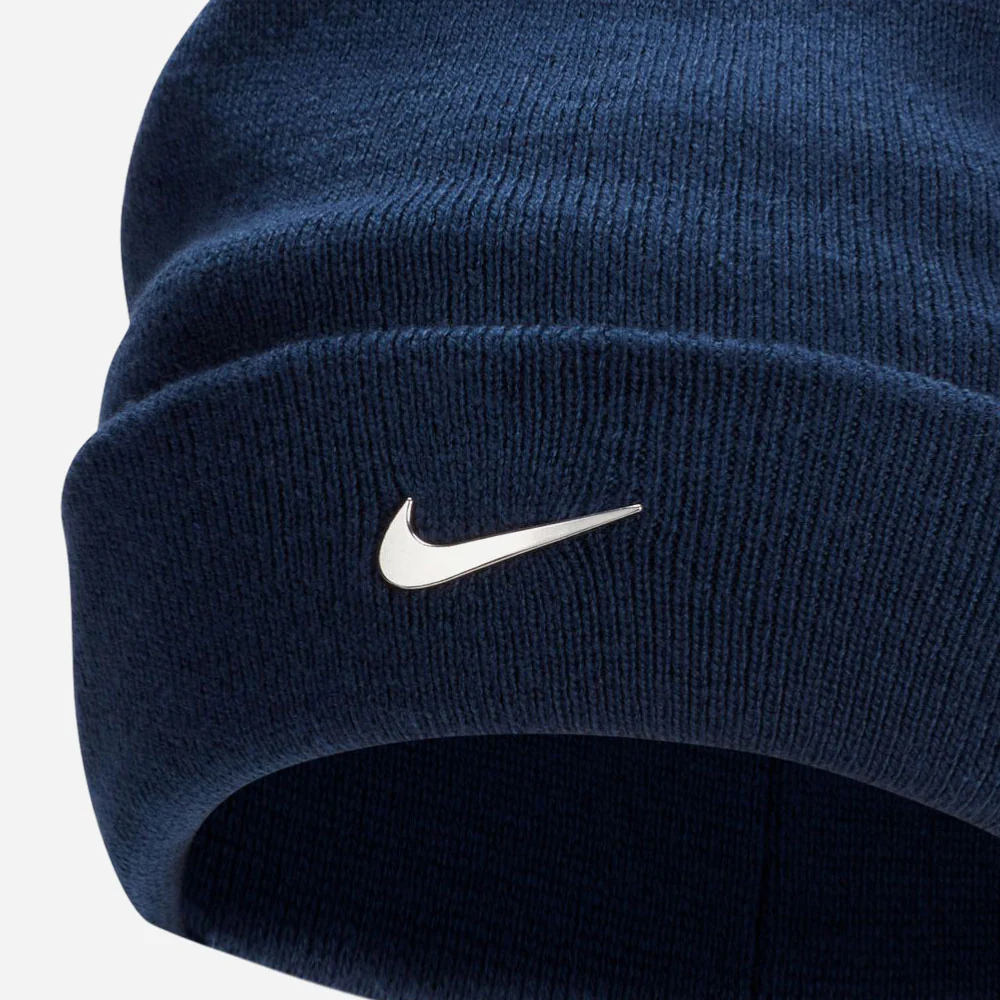 Nike - Peak beanie - Midnight Navy - Metallic Silver – Image 4