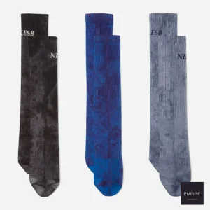 NIKE SB EVERYDAY PLUS LIGHTWEIGHT CREW 3 PACK SOCKS - Multi Blue-Grey