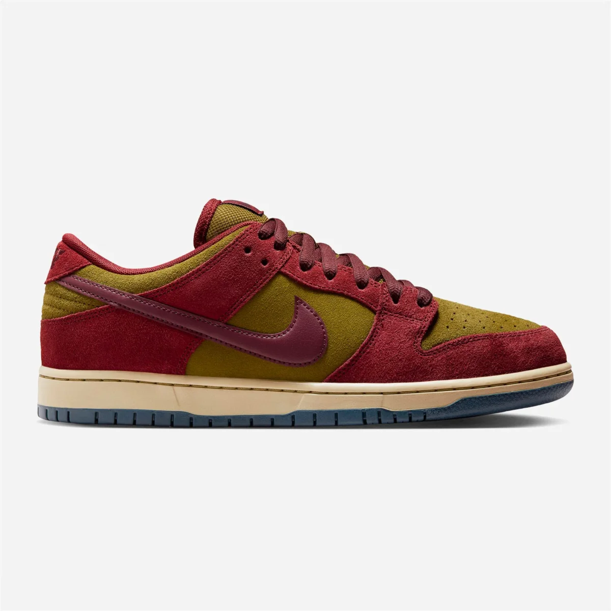 Nike SB - Dunk Low Pro - Dark Team Red / Burgundy Crush Olive Flak – Image 2