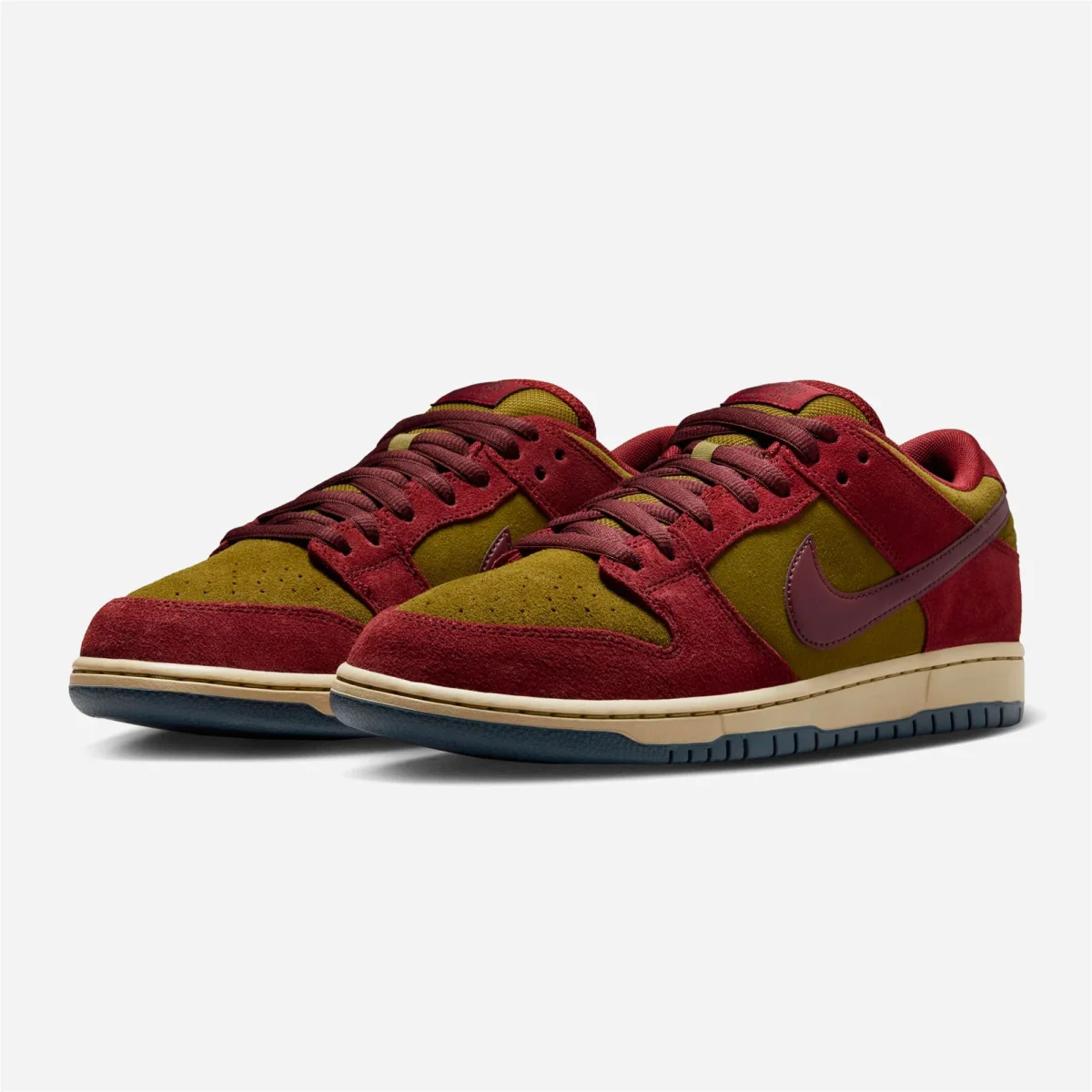 Nike SB - Dunk Low Pro - Dark Team Red / Burgundy Crush Olive Flak – Image 3