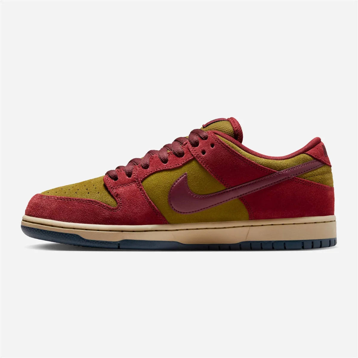 Nike SB - Dunk Low Pro - Dark Team Red / Burgundy Crush Olive Flak – Image 4