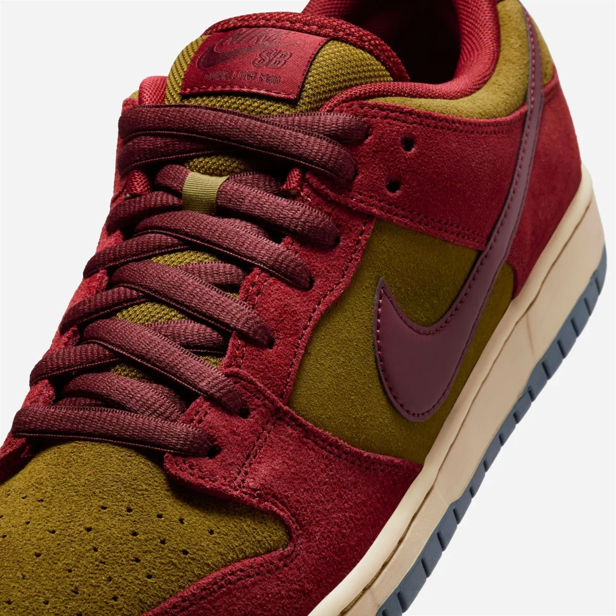 Nike SB - Dunk Low Pro - Dark Team Red / Burgundy Crush Olive Flak – Image 8
