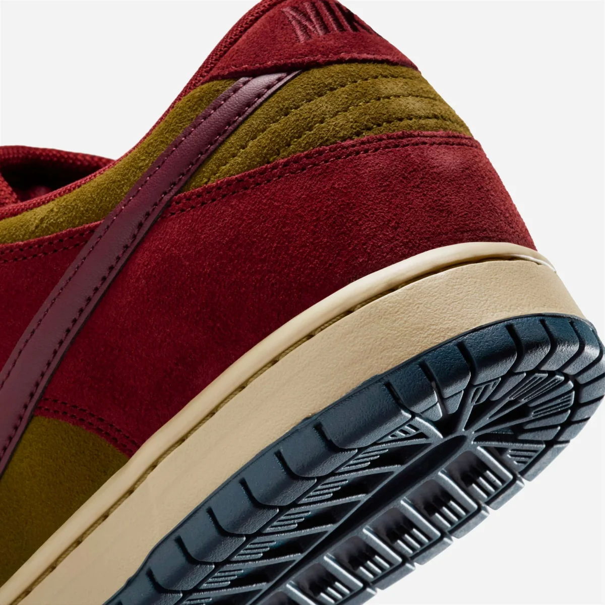 Nike SB - Dunk Low Pro - Dark Team Red / Burgundy Crush Olive Flak – Image 9