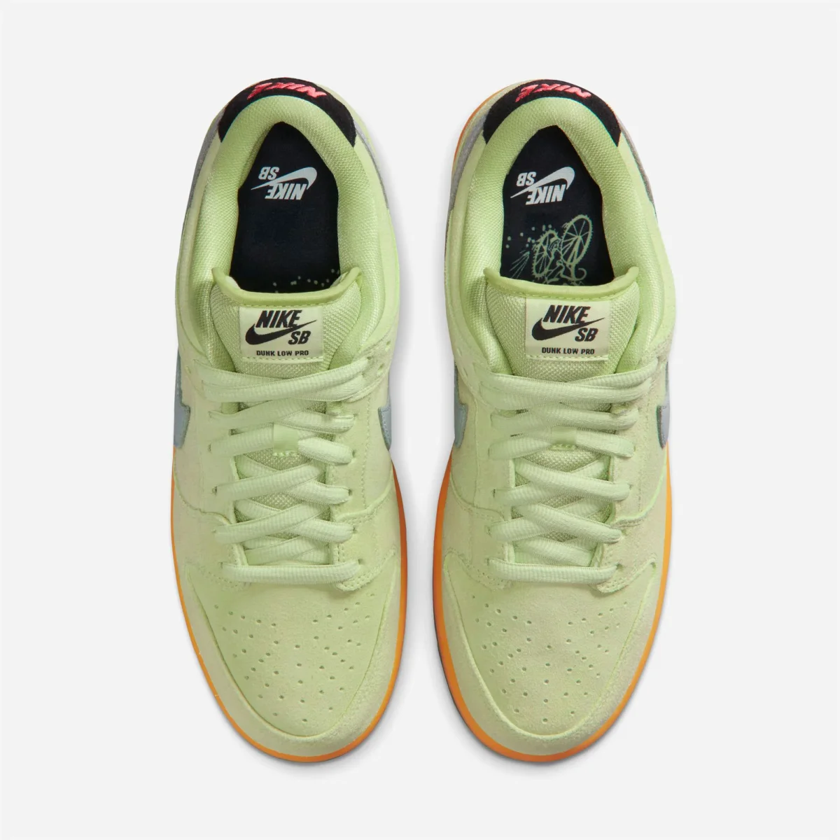 Nike SB - Dunk Low Pro - "Verdugo Mountain" Light Liquid Lime / Wolf Grey-Black – Image 5