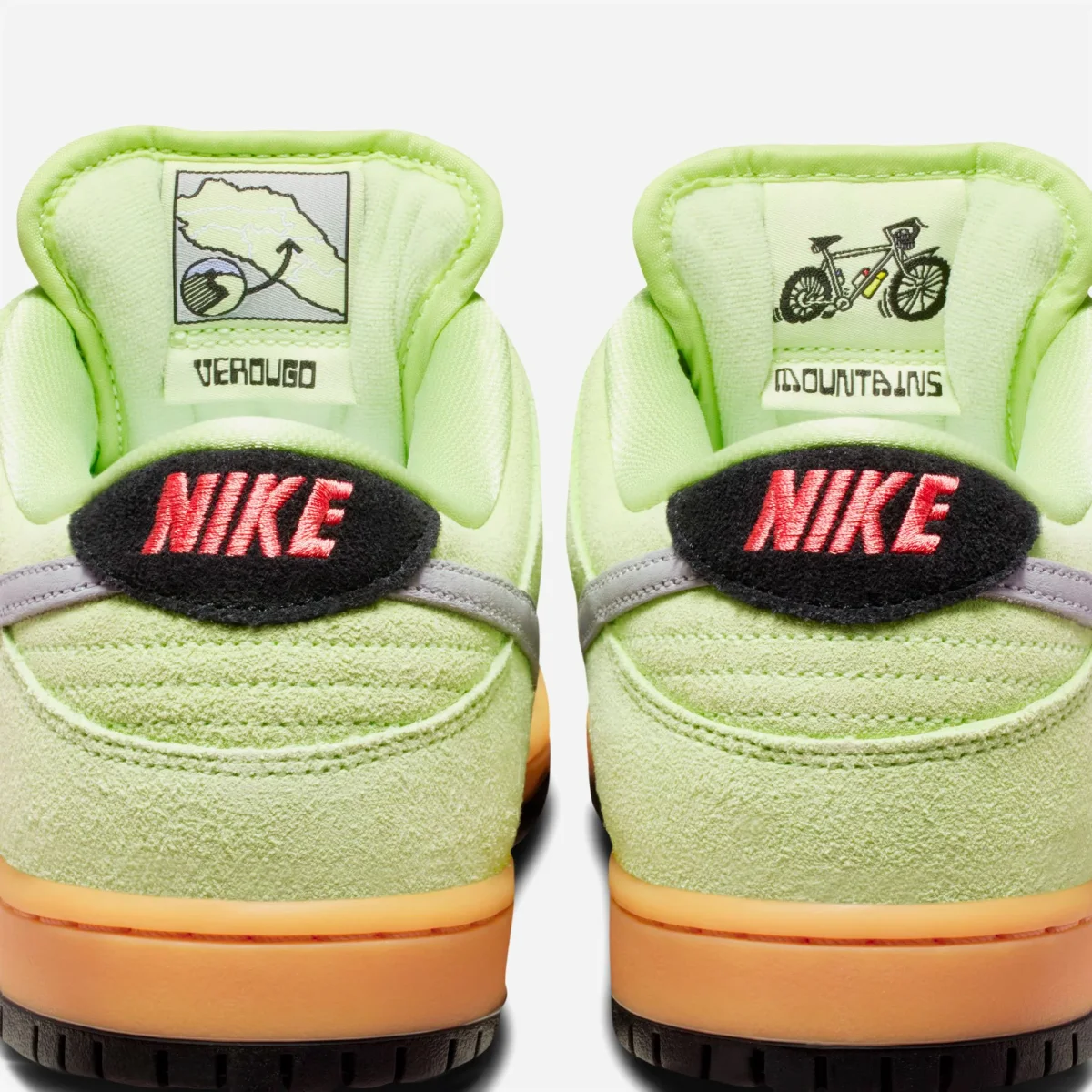Nike SB - Dunk Low Pro - "Verdugo Mountain" Light Liquid Lime / Wolf Grey-Black – Image 9