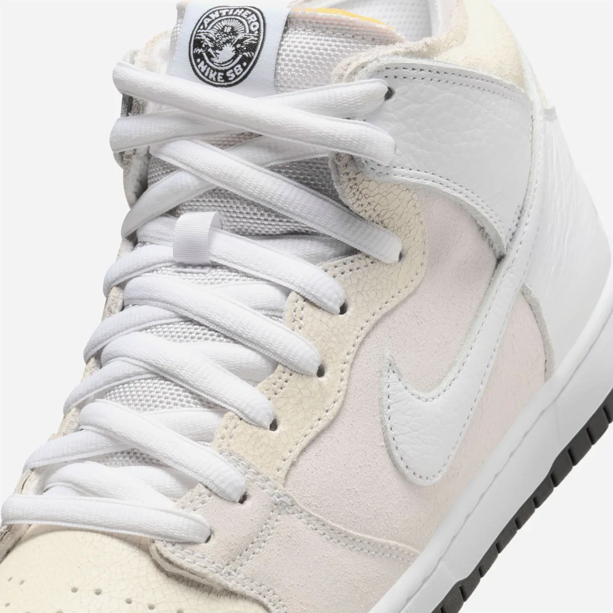 NIKE SB - DUNK HIGH x ANTIHERO - White / White / Black – Image 8