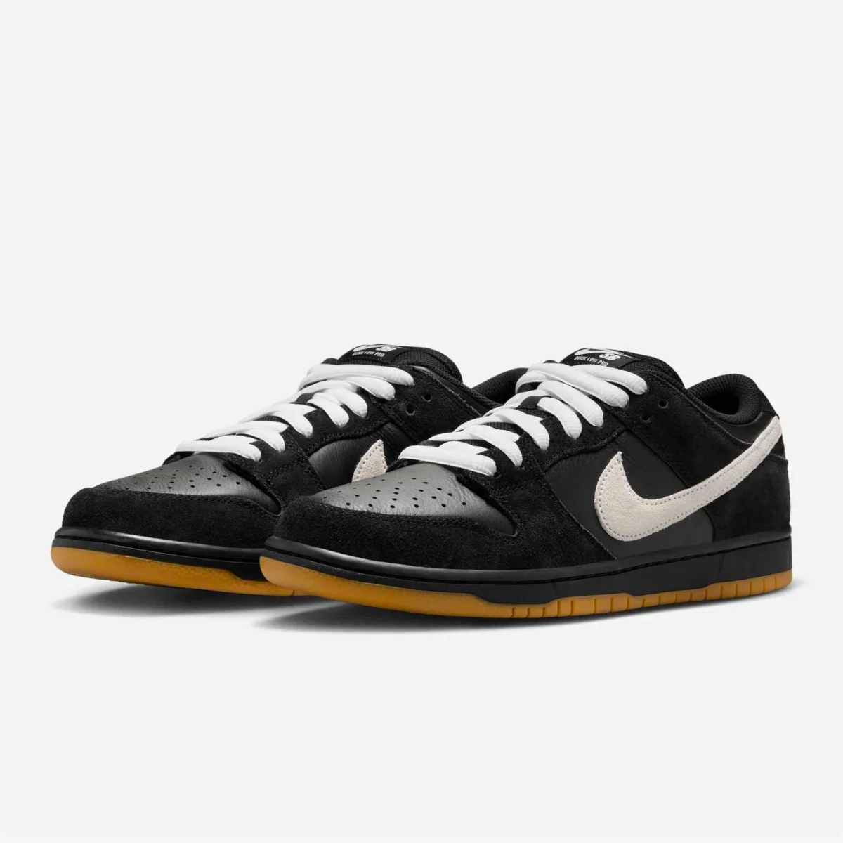 Nike SB - Dunk Low Premium Pro - Black / White-Black-Gum Light Brown – Image 3