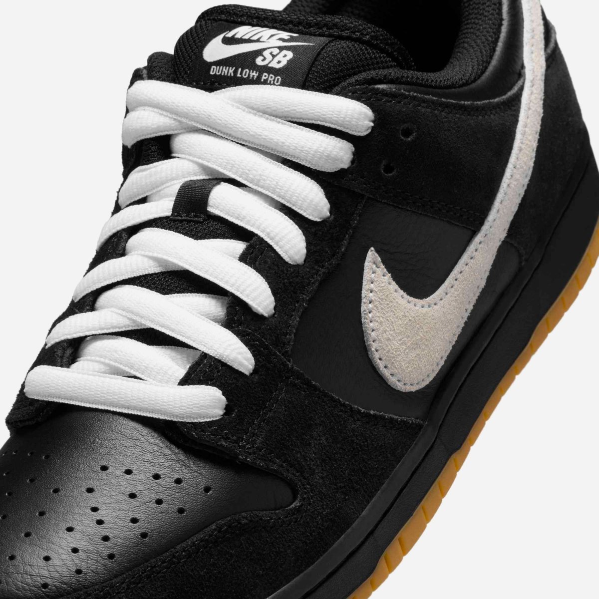 Nike SB - Dunk Low Premium Pro - Black / White-Black-Gum Light Brown – Image 8