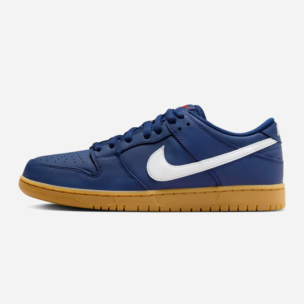 NIKE SB - DUNK LOW PRO ISO - Navy White Navy Gum Light Brown – Image 6