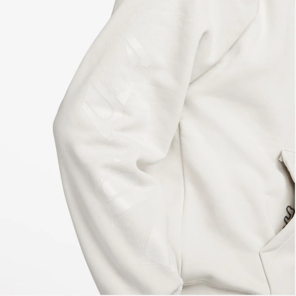 NIKE - SKATE LIKE A GIRL HOODIE - LIGHT BONE BLACK LT CRIMSON – Image 4