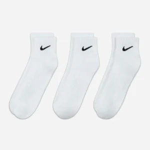 NIKE - TRAINING  LIGHTWEIGHT ANKLE 3 PACK SOCKS - White - Black