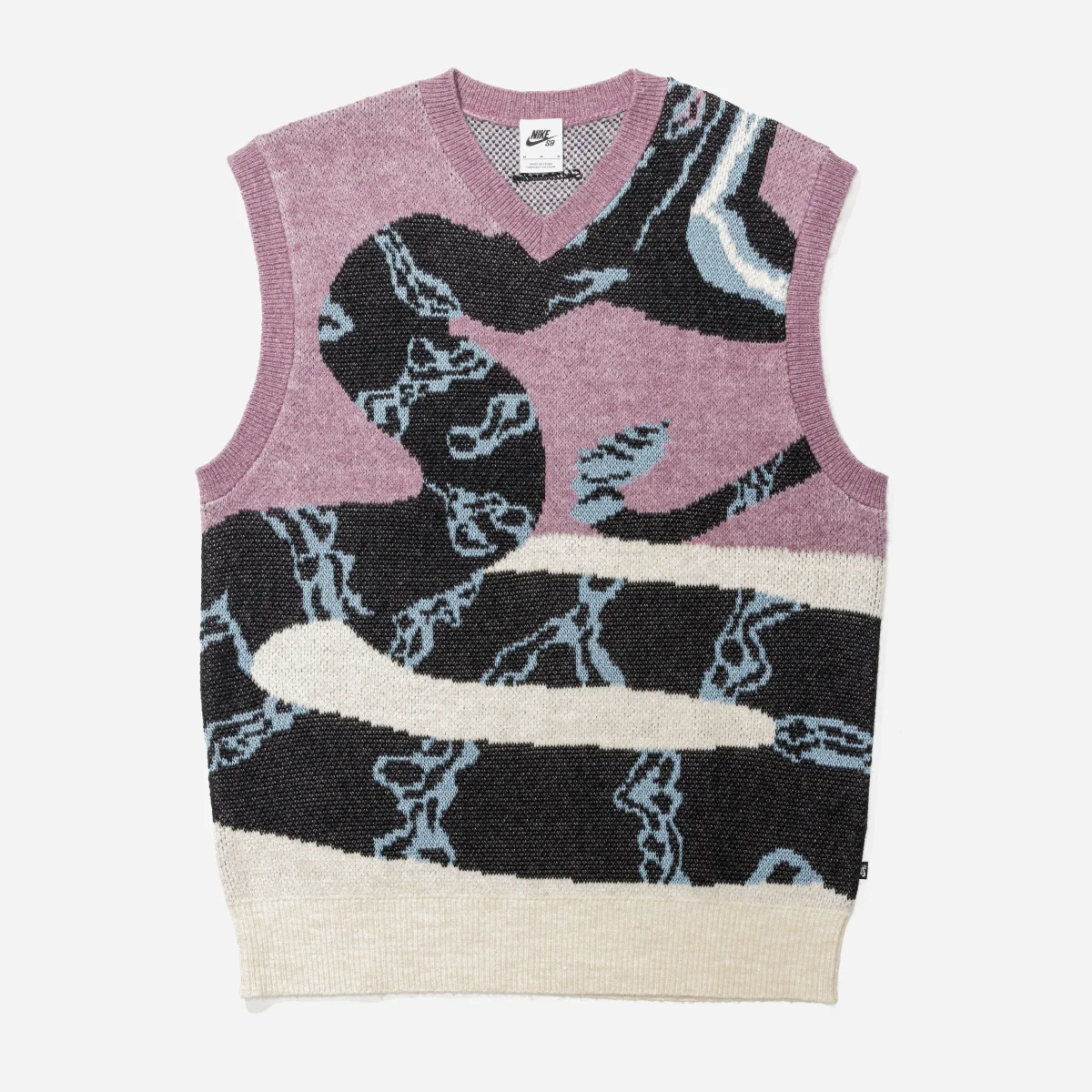 Nike SB - Snake Sweater Vest - Plum Dust/Light Orewood Brown/Black – Image 2
