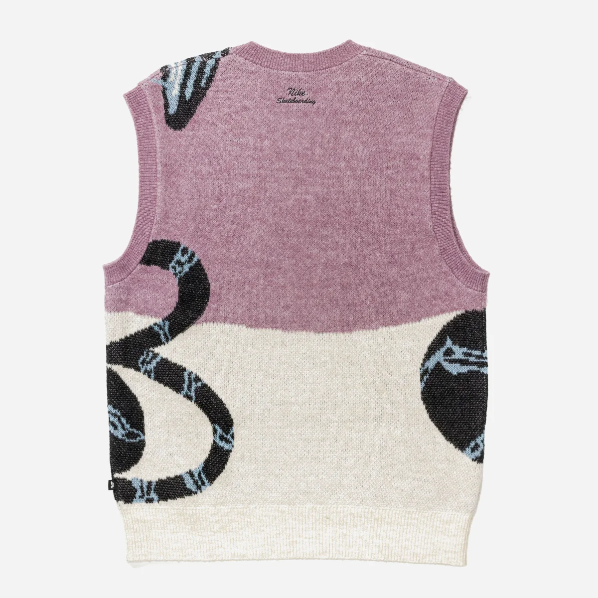 Nike SB - Snake Sweater Vest - Plum Dust/Light Orewood Brown/Black – Image 5