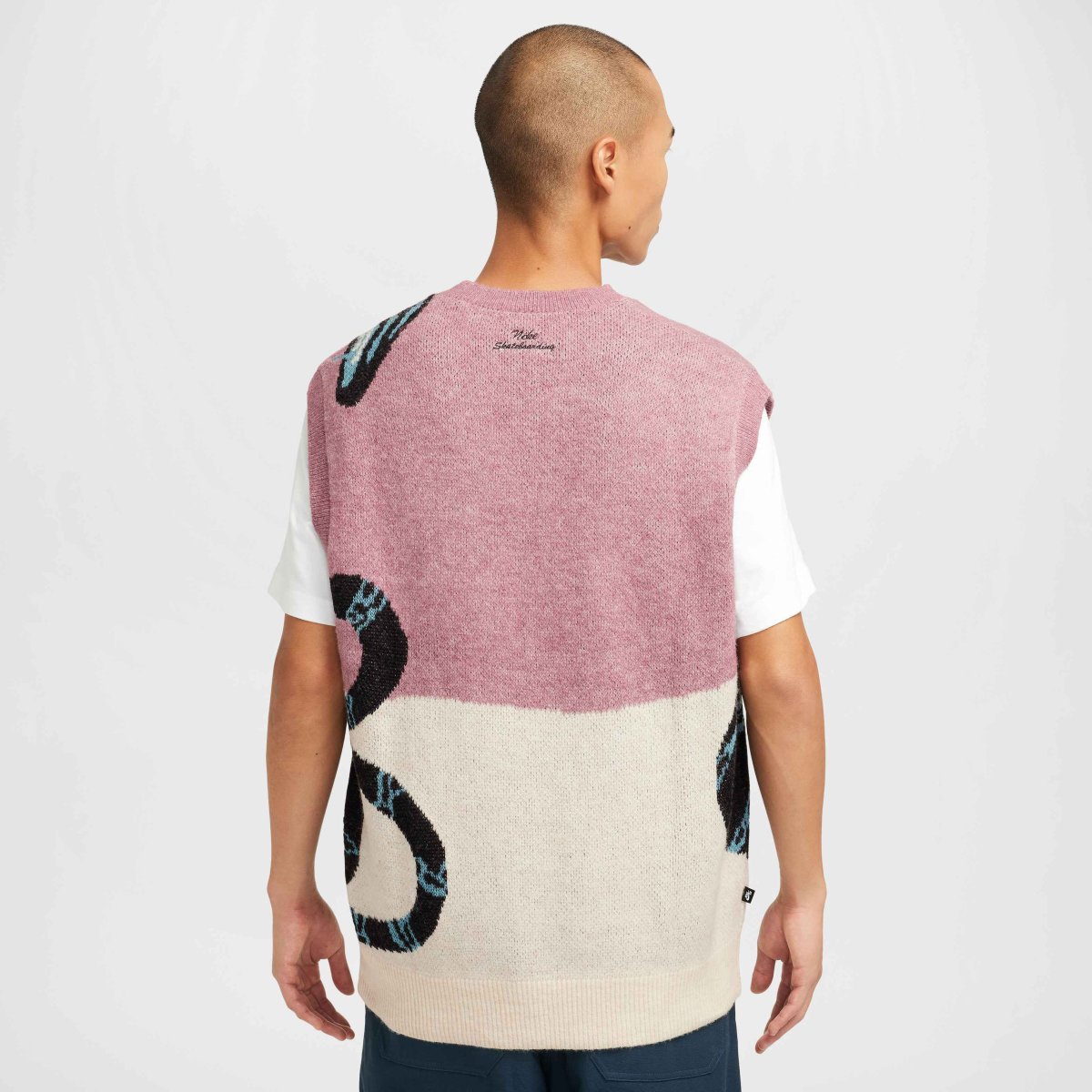 Nike SB - Snake Sweater Vest - Plum Dust/Light Orewood Brown/Black – Image 6