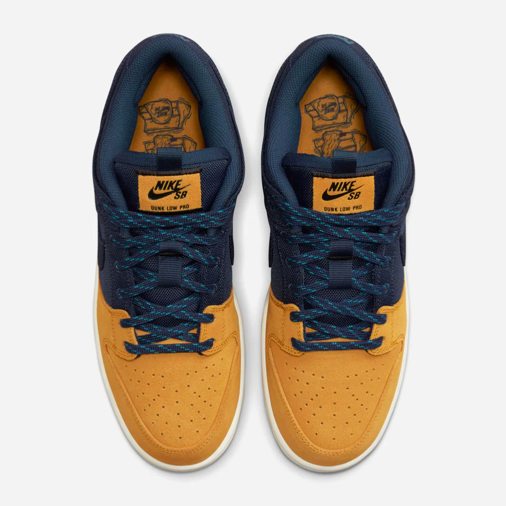 NIKE SB - DUNK LOW PRO ISO - Midnight Navy Midnight Navy Desert Ochre – Image 5
