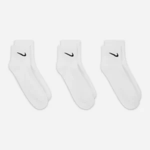 NIKE - EVERYDAY LIGHTWEIGHT ANKLE 3 PACK SOCKS - White - Black