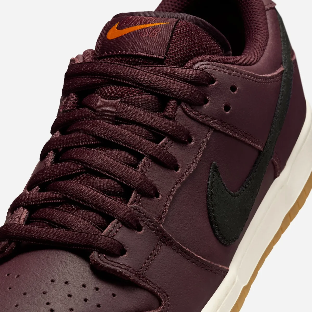 Nike SB Dunk Low Pro ISO - Burgundy Crush (Orange Label) – Image 8