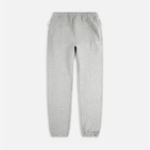 NIKE - SOLO SWOOSH FLEECE PANT - Dark grey Heather White