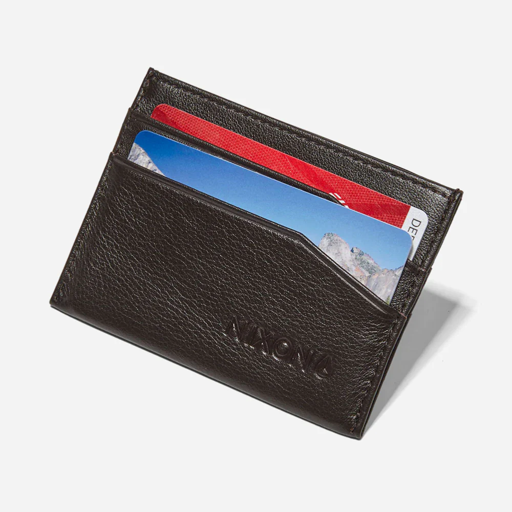 NIXON - FLACO LEATHER CARD WALLET - Brown – Image 3