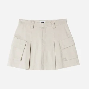 OBEY - ANDREA CARGO MINI SKIRT - Silver Grey