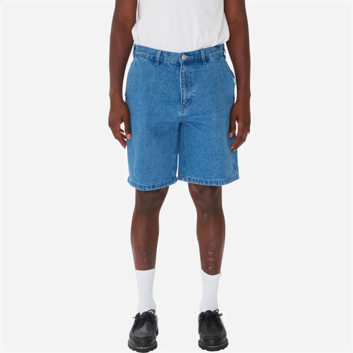 OBEY - BIGWIG BAGGY DENIM SHORT - Light Indigo – Image 3