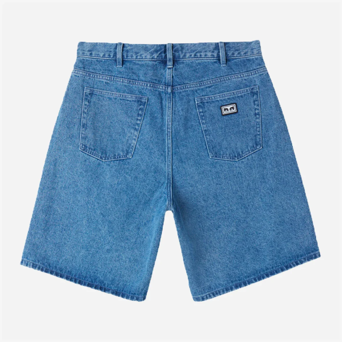 OBEY - BIGWIG BAGGY DENIM SHORT - Light Indigo