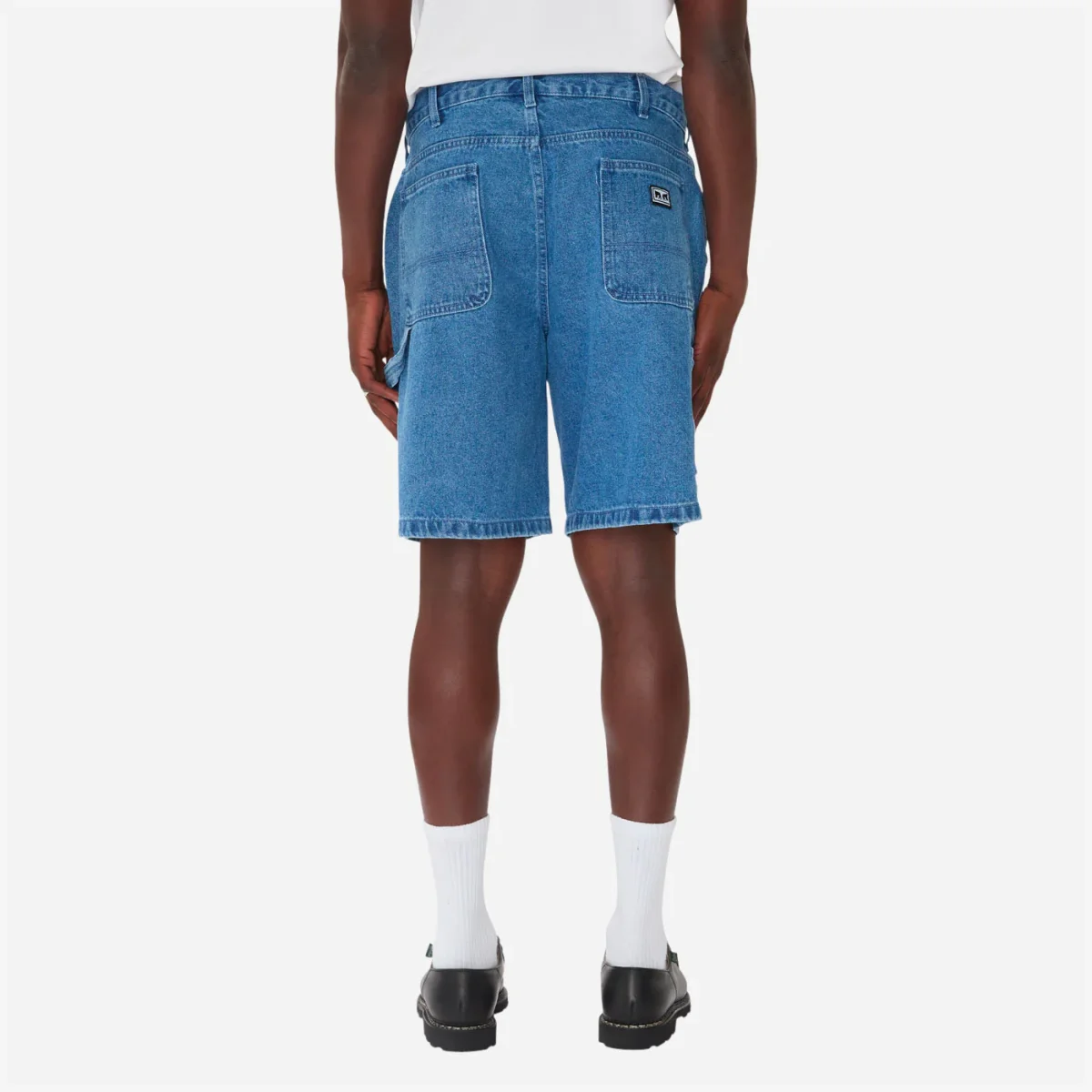 OBEY - BIGWIG BAGGY DENIM SHORT - Light Indigo – Image 6