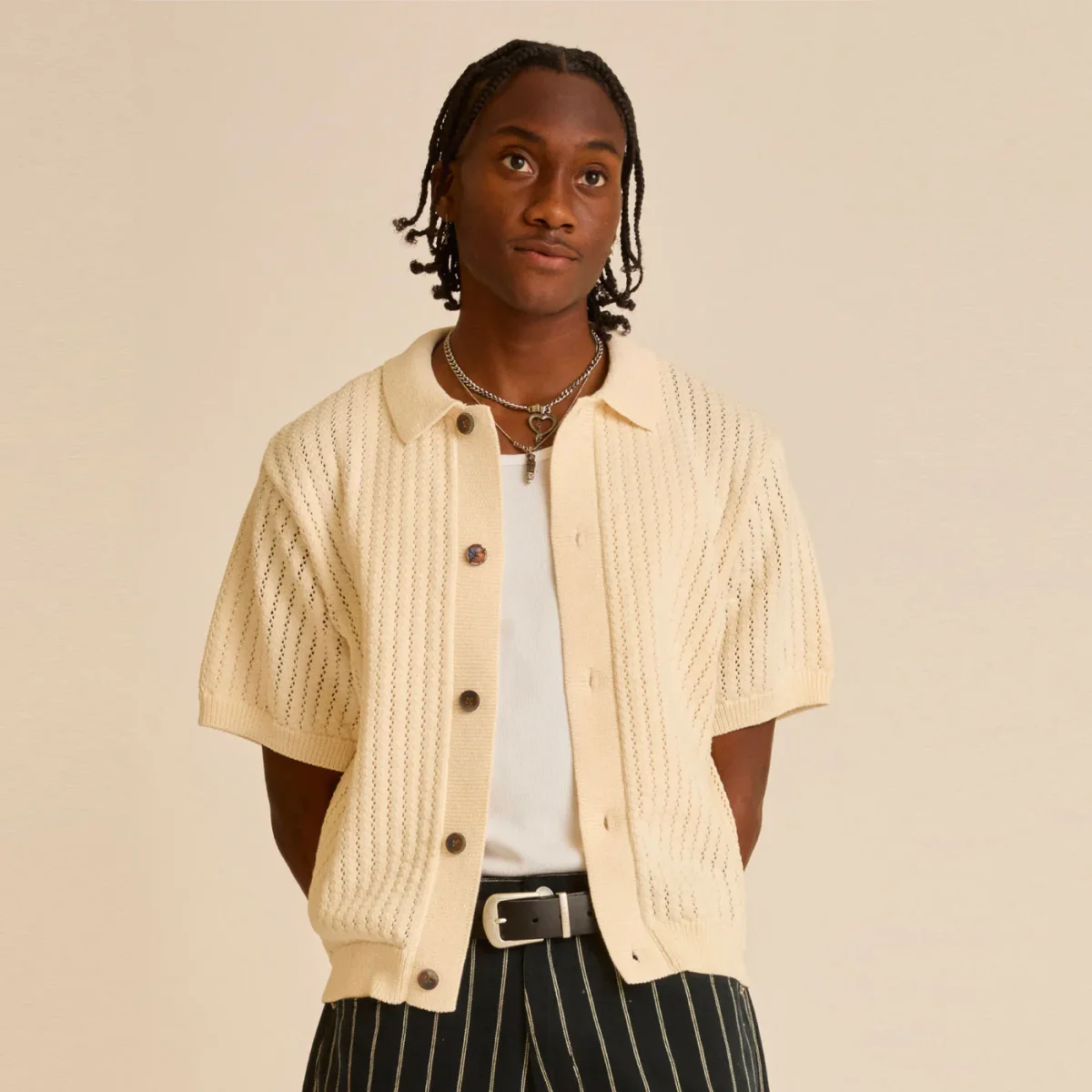 OBEY - DEZ SWEATER SHIRT - UNBLEACHED – Image 3