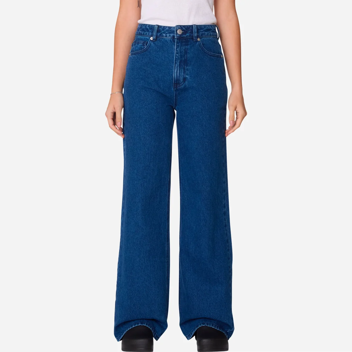 Obey - Errand II Highwaist Denim - Stone Wash Indigo – Image 2