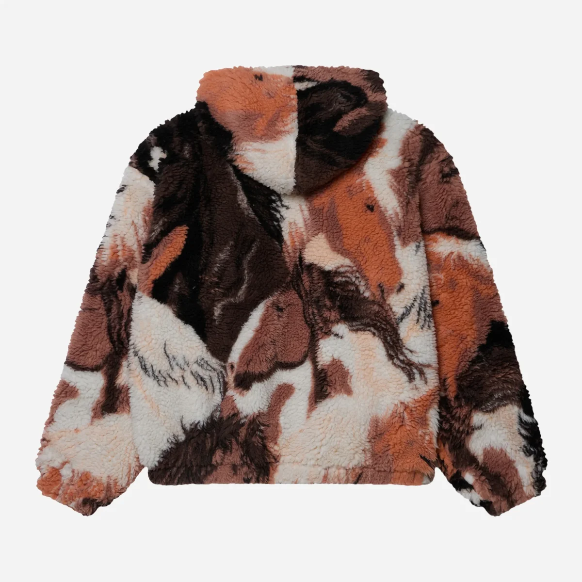 Obey - Horses Sherpa Jacket - Brown Multi – Image 3