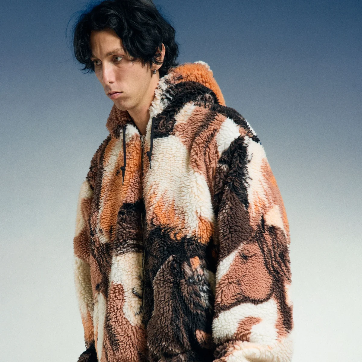 Obey - Horses Sherpa Jacket - Brown Multi – Image 5