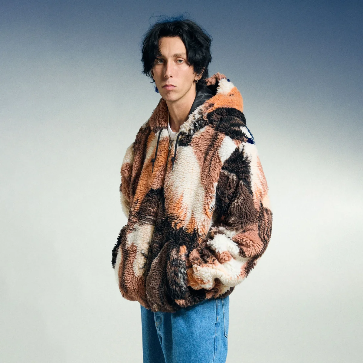 Obey - Horses Sherpa Jacket - Brown Multi – Image 6