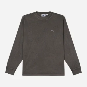 OBEY - Lowercase Pigment Tee LS - Pirate Black