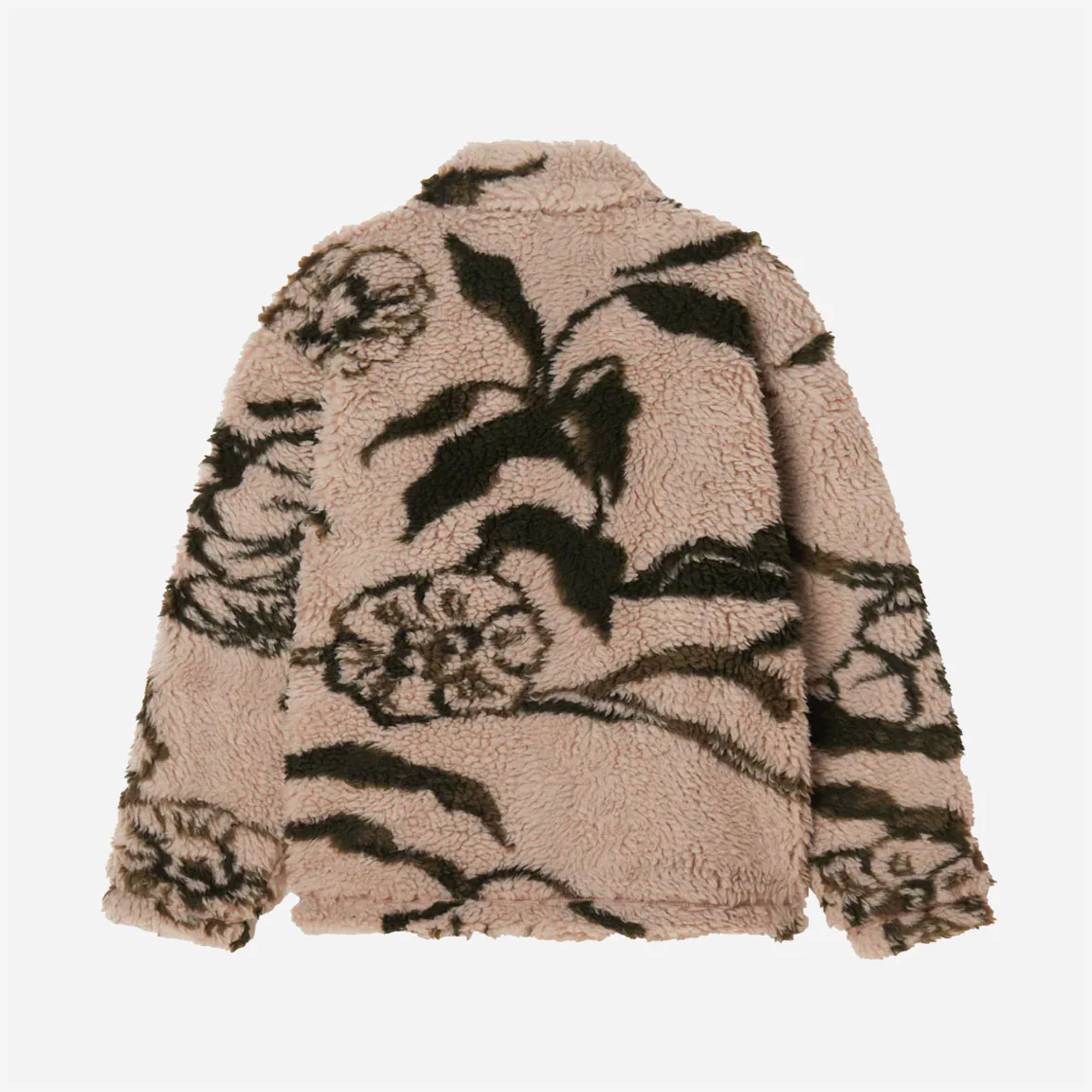 OBEY - MUSHROOM SHERPA JACKET - Silver grey multi – Image 3