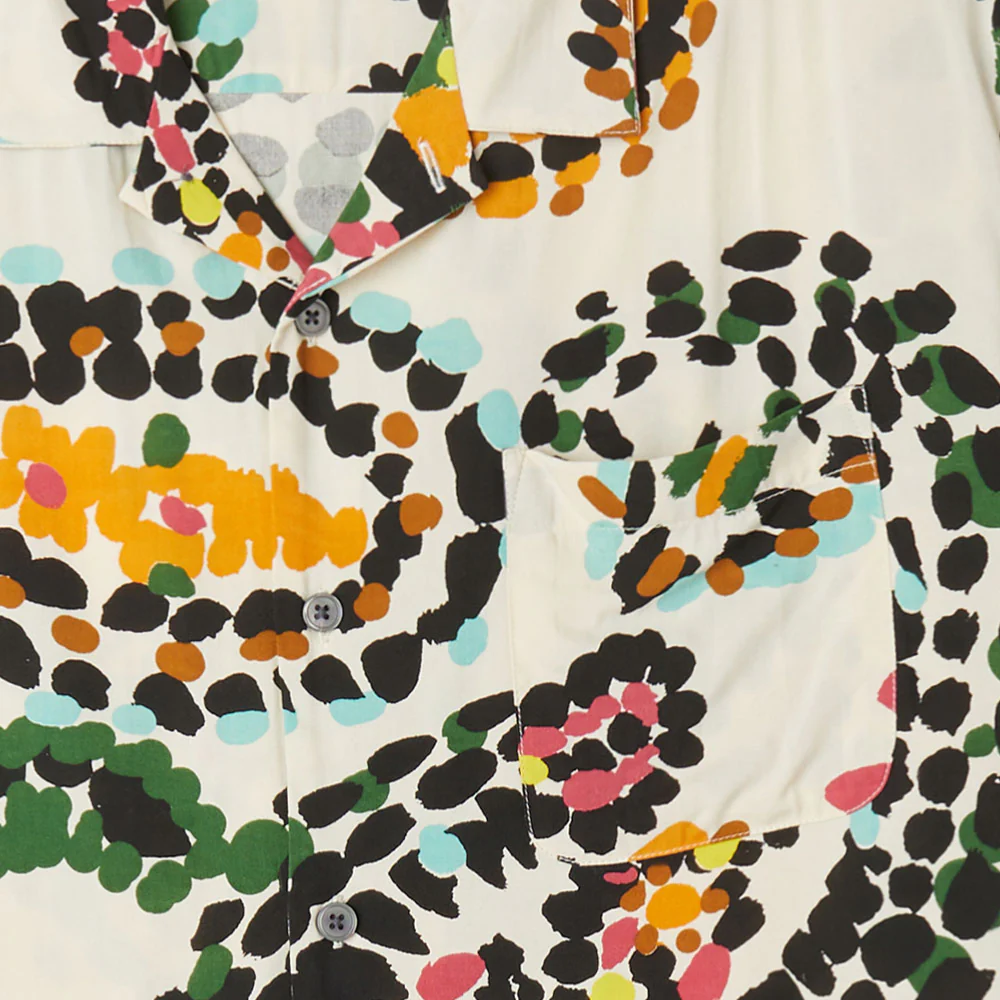 OBEY - PAISLEY DOTS WOVEN - White smoke multi – Image 4