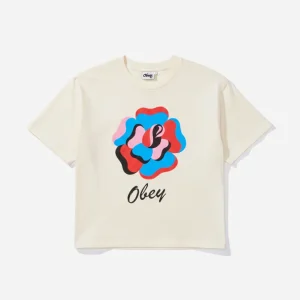 T-shirt Obey Femme - Paper Rose Unbleached