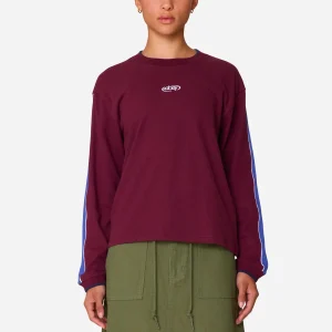 Obey - Rally Sleeve Stripe Ls - Wine