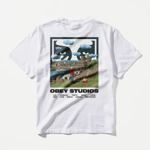 T-shirt Obey - Sky Face Tee White