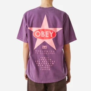 OBEY - STARDOM TEE - Pigment Purple Gumdrop