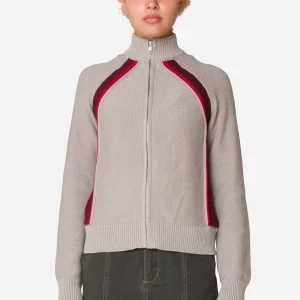 Obey - Lizzie Zip Mock Sweater - Oatmeal Heather