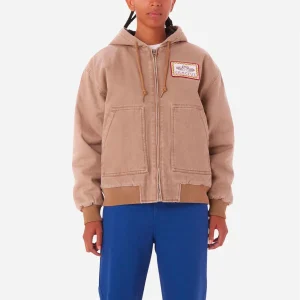OBEY - SWANS HOODED WORK JACKET - Kelp