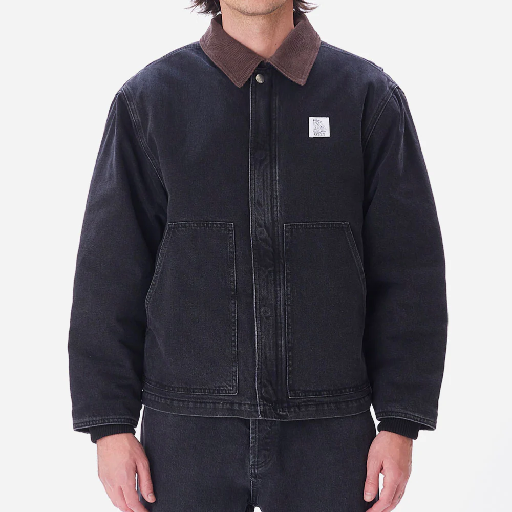 OBEY - WORK AROUND JACKET - Faded Black – Image 4