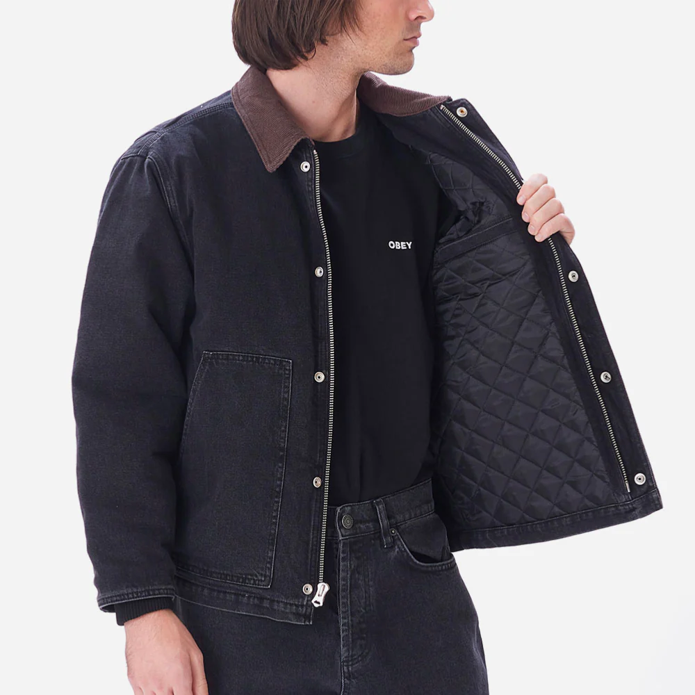 OBEY - WORK AROUND JACKET - Faded Black – Image 6