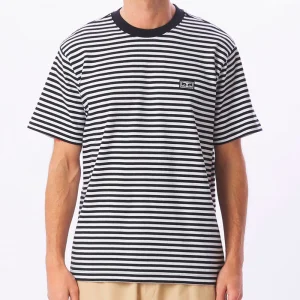 OBEY- ESTABLISHED WORKS EYES STRIPE SS - Black
