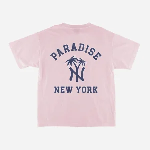 Paradise - NY Palm Logo Tee- Pink