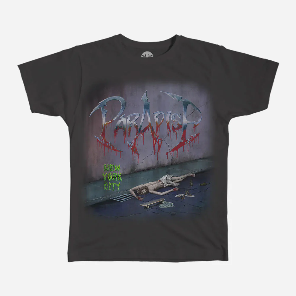 PARADISE - OBITUARY SS TEE - Black – Image 2