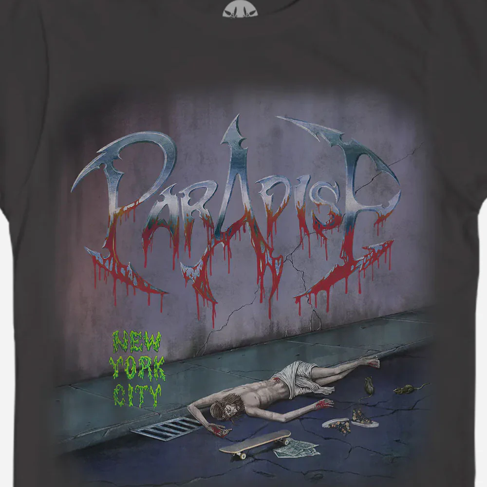 PARADISE - OBITUARY SS TEE - Black – Image 3